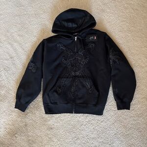 Supreme Black Embroidered Hoodie